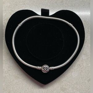 NEW✨Set✨Pandora Moments Love Forever Clasp Snake Chain Bracelet with Jewelry Box
